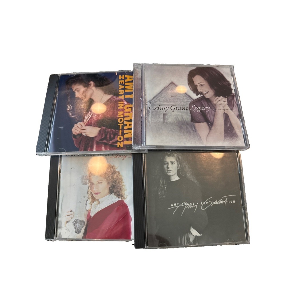 Lot Of 4 AMY GRANT CDs Home For Christmas Legacy Hymns & Faith, Heart In Motion